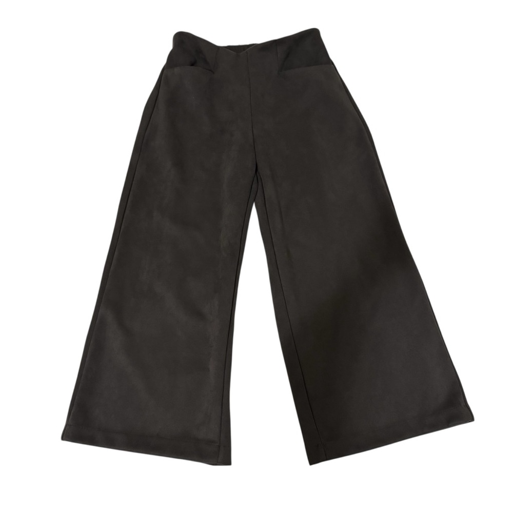 T Tahari Wide-Leg Charcoal Gray Pants Size S
